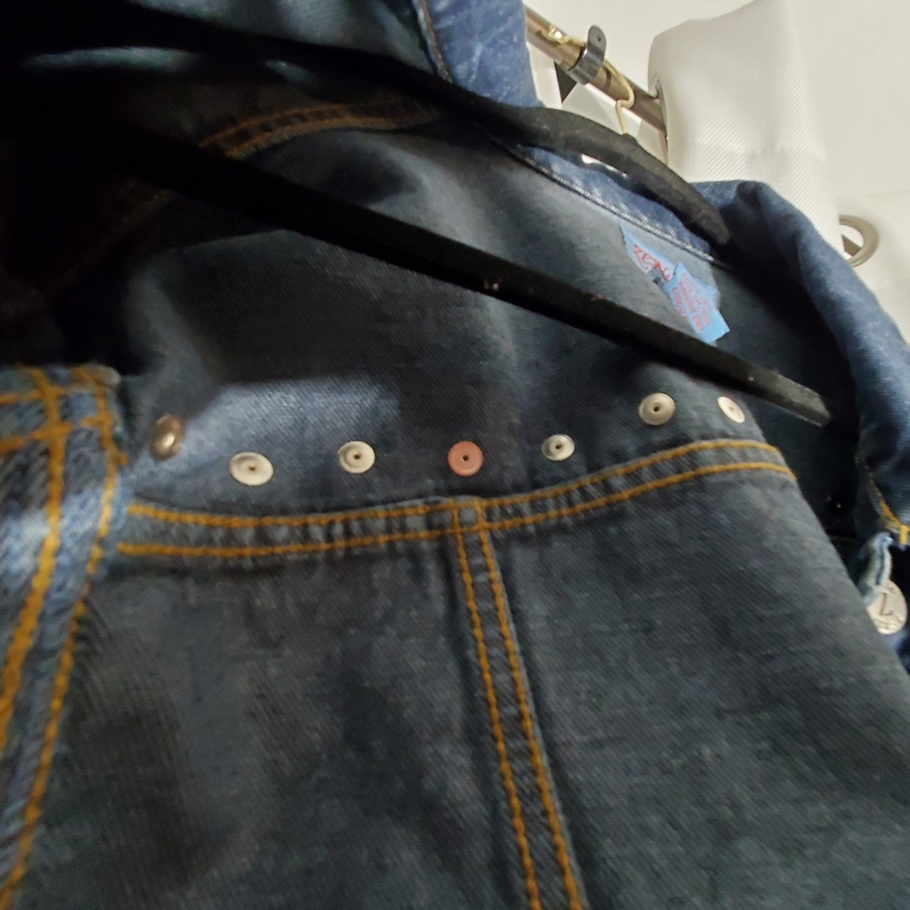 Zenan Jeans Denim Bling Studded Embellished Jacket - Picture 16 of 16